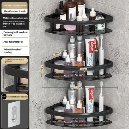 No-Drill Wall-Mounted Bathroom Shelf