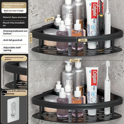 No-Drill Wall-Mounted Bathroom Shelf