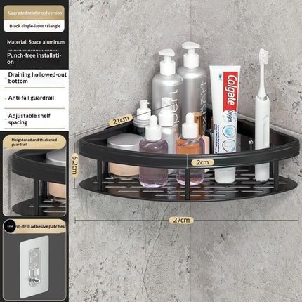 No-Drill Wall-Mounted Bathroom Shelf