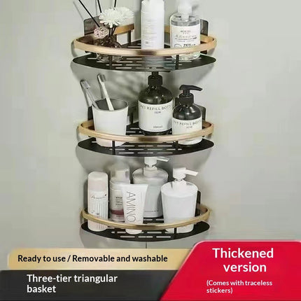 No-Drill Wall-Mounted Bathroom Shelf