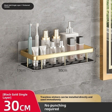 No-Drill Wall-Mounted Bathroom Shelf
