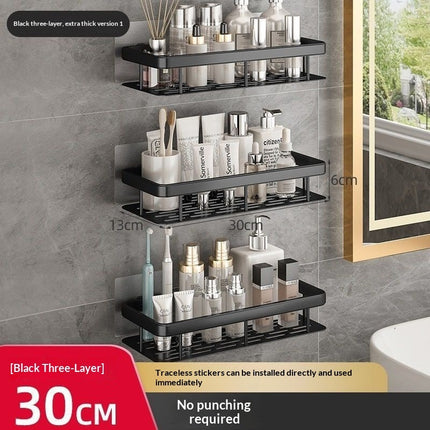 No-Drill Wall-Mounted Bathroom Shelf