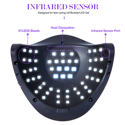 220W Nail Dryer LED Lamp UV Light Polish Gel Curing Machine Electric Manicure