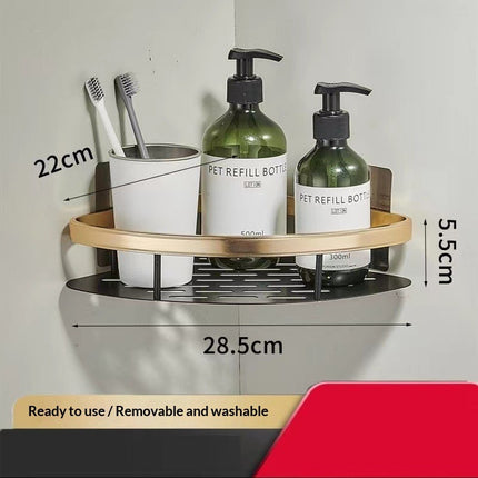 No-Drill Wall-Mounted Bathroom Shelf