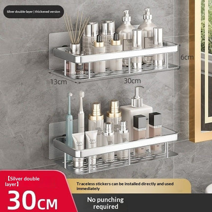 No-Drill Wall-Mounted Bathroom Shelf