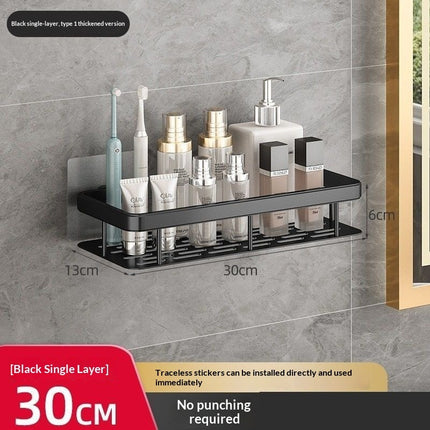No-Drill Wall-Mounted Bathroom Shelf