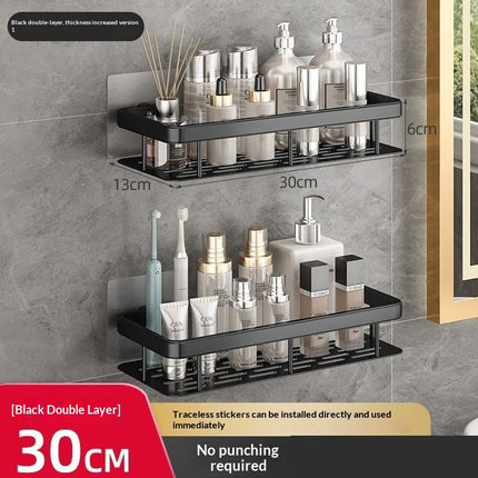 No-Drill Wall-Mounted Bathroom Shelf
