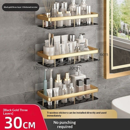 No-Drill Wall-Mounted Bathroom Shelf