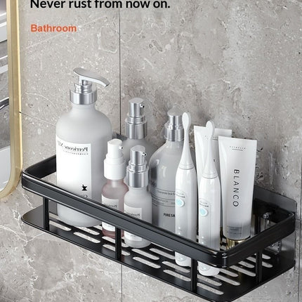 No-Drill Wall-Mounted Bathroom Shelf