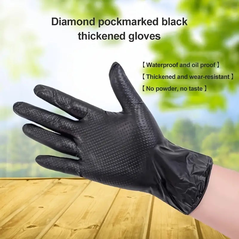 Diamond Pattern Nitrile Gloves